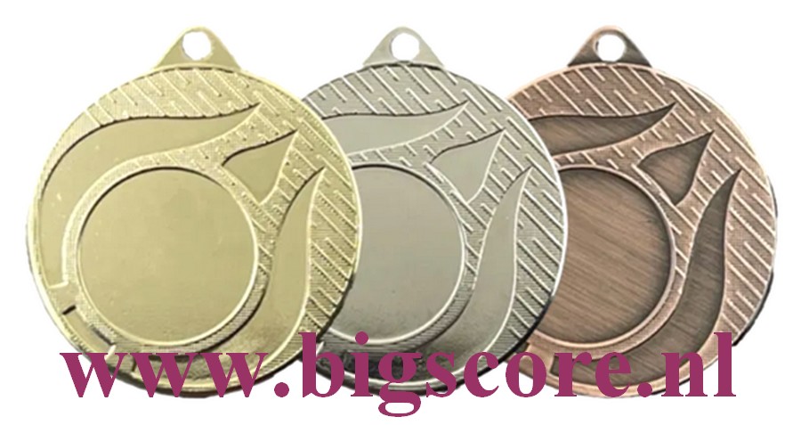 M745 Medaille Goud-Zilver-Brons Ø 50 mm compleet